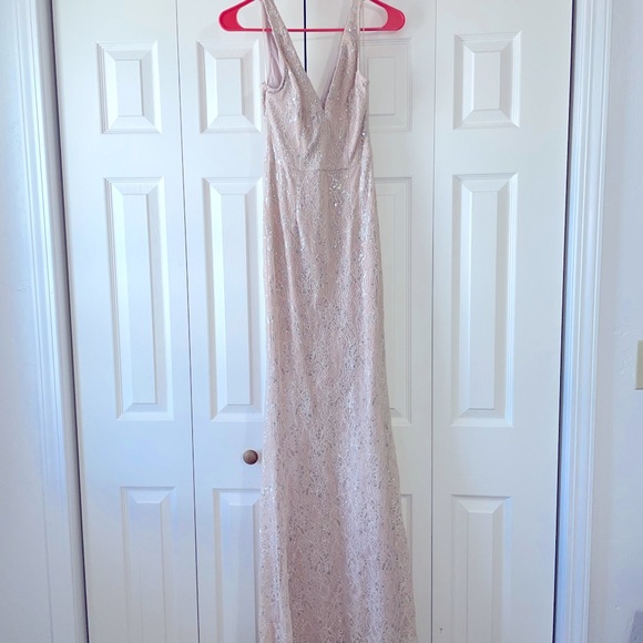 Lulus pink sparkly lace dress - Picture 1 of 3